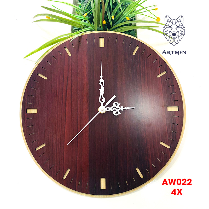 AW022 - Đồng Hồ Gỗ Treo Tường – Décor Trang Trí Phong Cách Mới