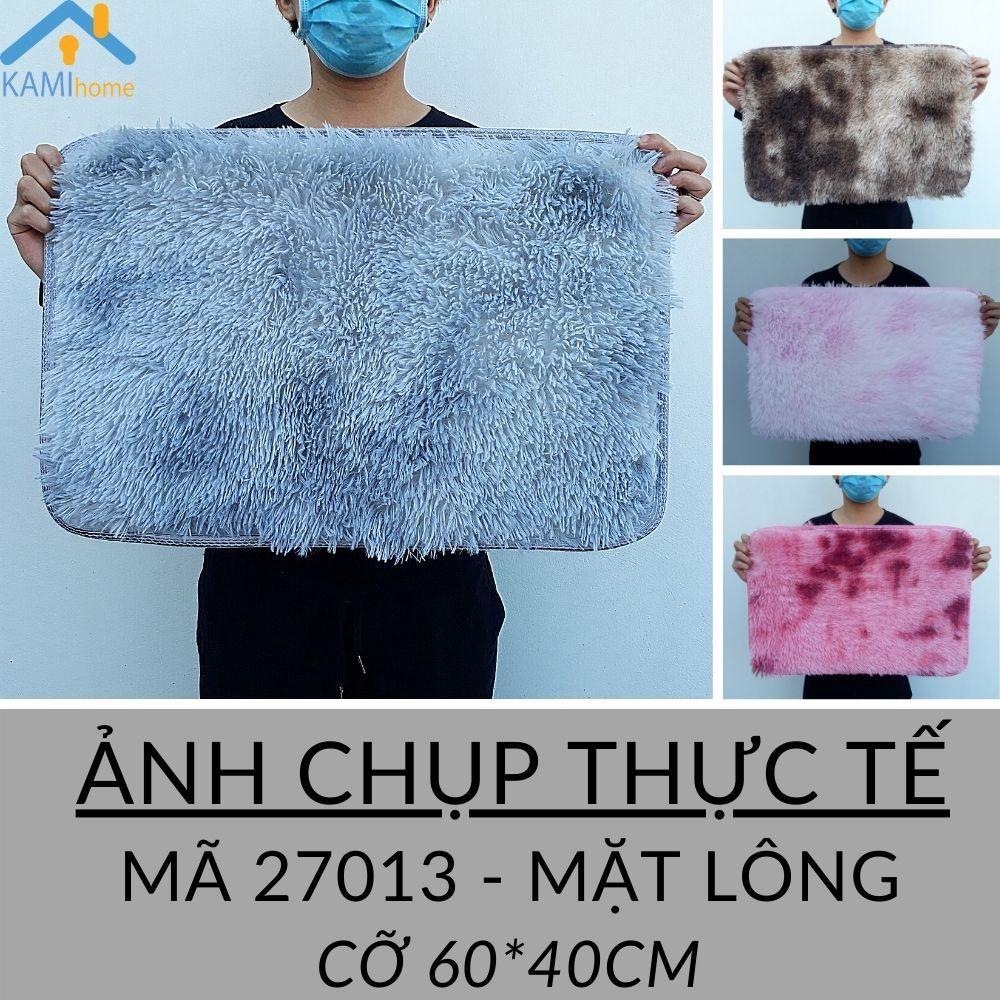 Thảm lông loang trải sàn trang trí chụp ảnh Chùi chân khô Chữ nhật 60*40cm mã 27013