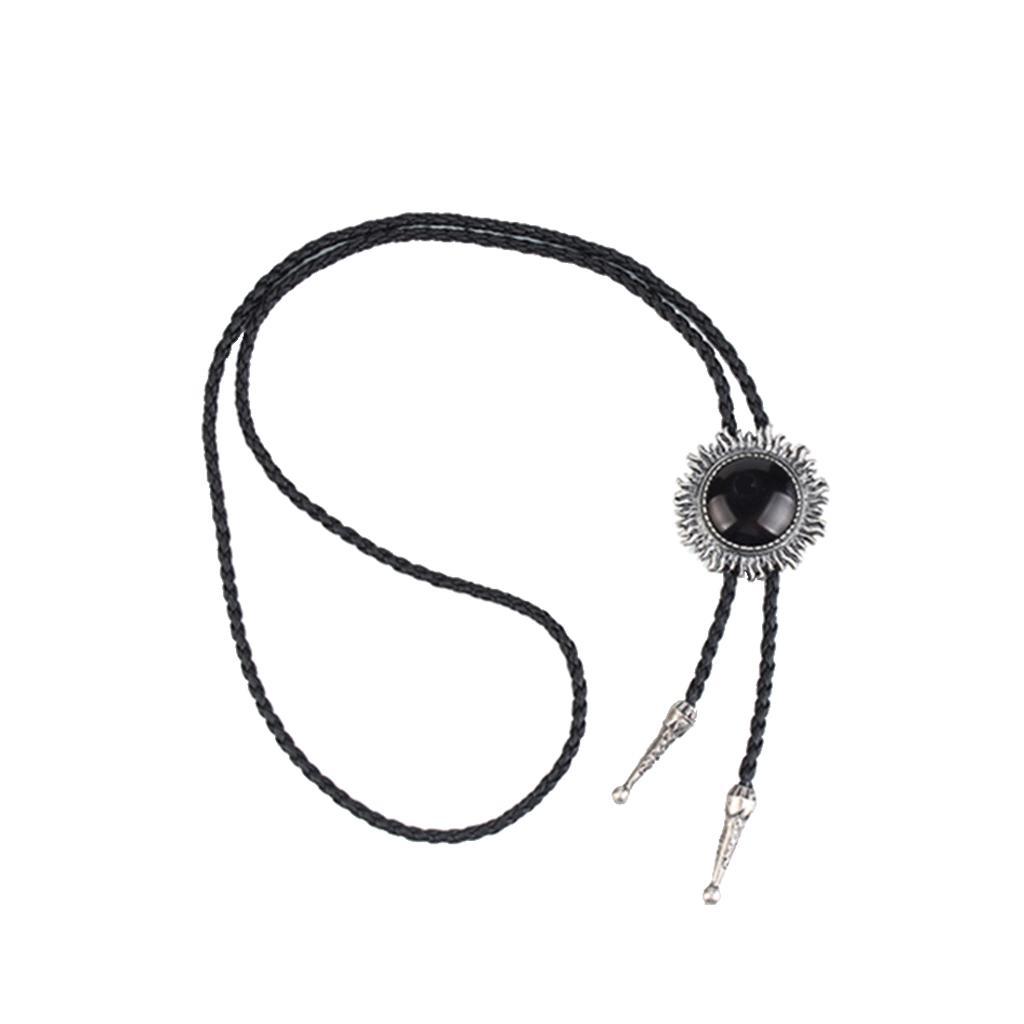 Vintage Western Cowboy Bolo Tie Antique Pendant Necklace