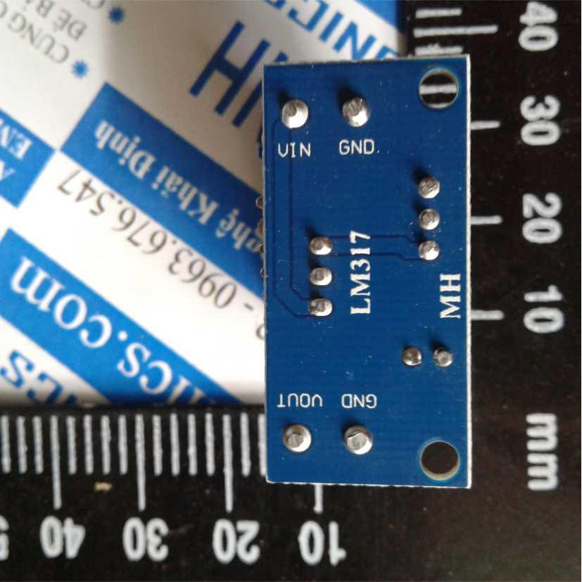 Module Nguồn LM317 giảm áp DC-DC, domino 2 đầu 1.5A, Vin: 4.2-40V, Vout: 1.25-37V KDE0380