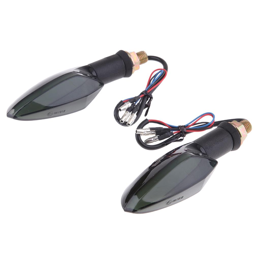 2x2x Universal Motorcycle Amber LED Turn Signal Indicator Blinker Light Lamp