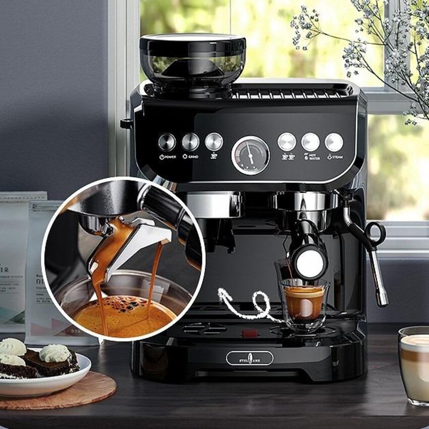 Máy pha cà phê Espresso chuyên nghiệp 4 trong 1. Thương hiệu cao cấp Tanser EM3108Plus