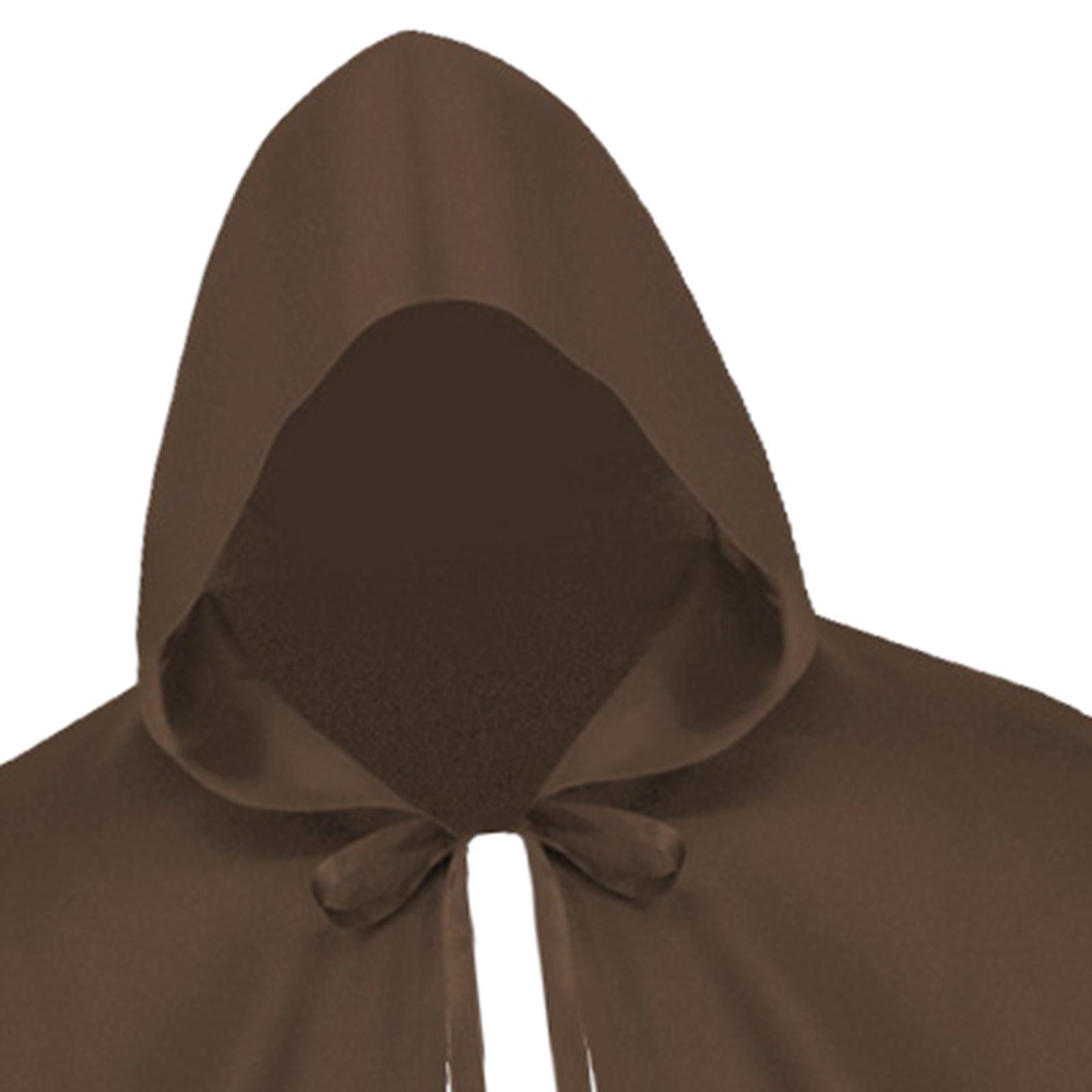 Halloween Cloak Witch Cape Cosplay Unisex Party Gothic Shawl Props Medieval Hooded Cape Hat for Fancy Dress Stage Performance