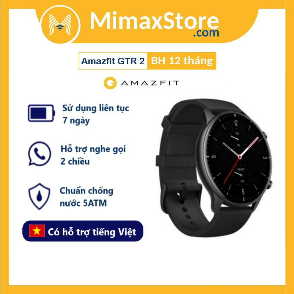 Đồng Hồ Thông Minh Amazfit GTR 2 | Hỗ Trợ Tiếng Việt | Nghe Gọi Được | Bản Quốc Tế | Hàng Chính Hãng | Phân Phối Bởi DiGiWorld