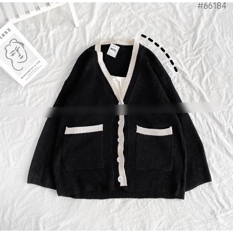 Áo cardigan trơn viền - ảnh thật 3 màu