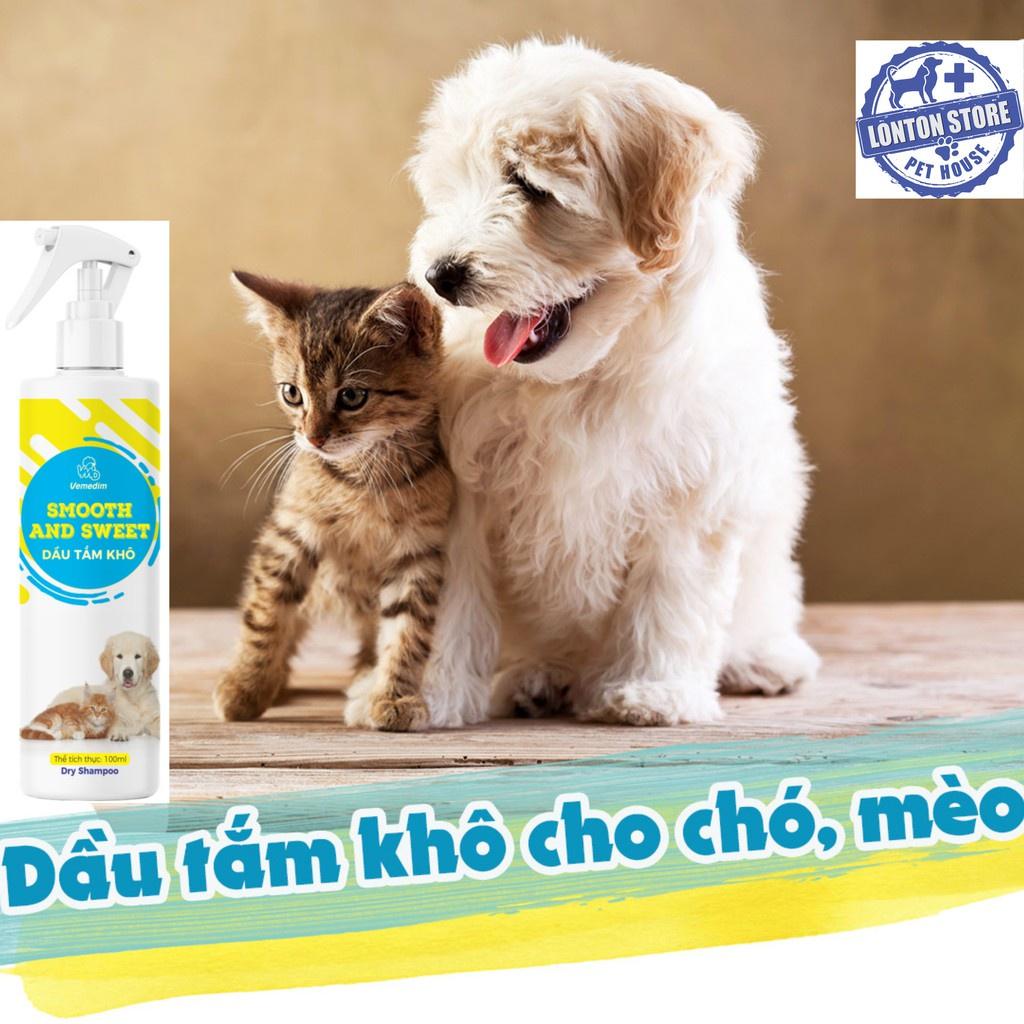 Sữa Tắm Khô Smooth and Sweet-dành cho chó mèo,120ml