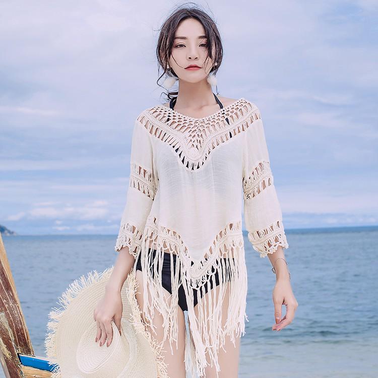 KIMONO áo khoác lưới cotton đi biển đi chơi chất đẹp