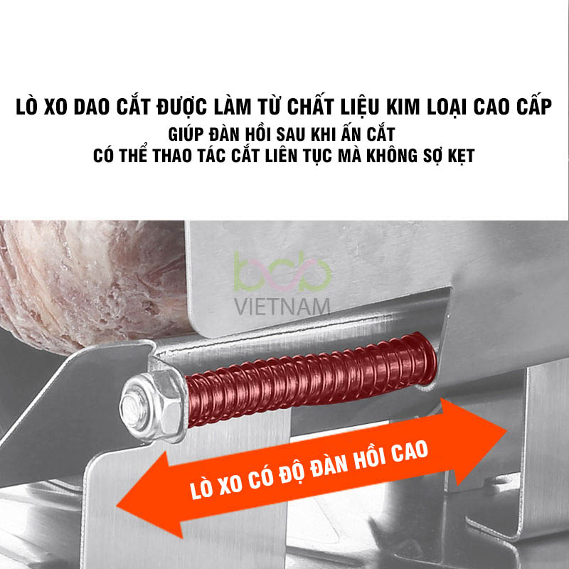 Dao Cắt Thái Thịt Đông Lạnh Có Thể Điều Chỉnh Độ Dày Của Thịt, Có Thanh Cố Định Khối Thịt Tiện Lợi Và Đa Năng