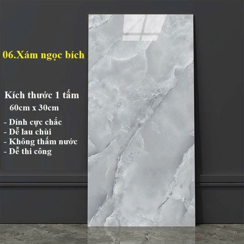 Bộ 20 Tấm Xốp Dán Tường 3D PVC Vân Đá 60x30cm Keo Sẵn Dày 2,5mm Cao Cấp, Sang trọng