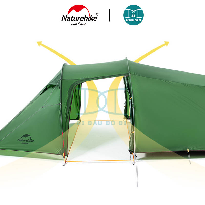 Lều cắm trại chống mưa 3 người 2 ngăn Naturehike Opalus NH17L001-L