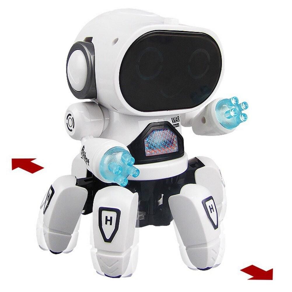 Đồ chơi Robot 6 chân nhảy theo nhạc, có đèn LED cực vui nhộn cho các bé