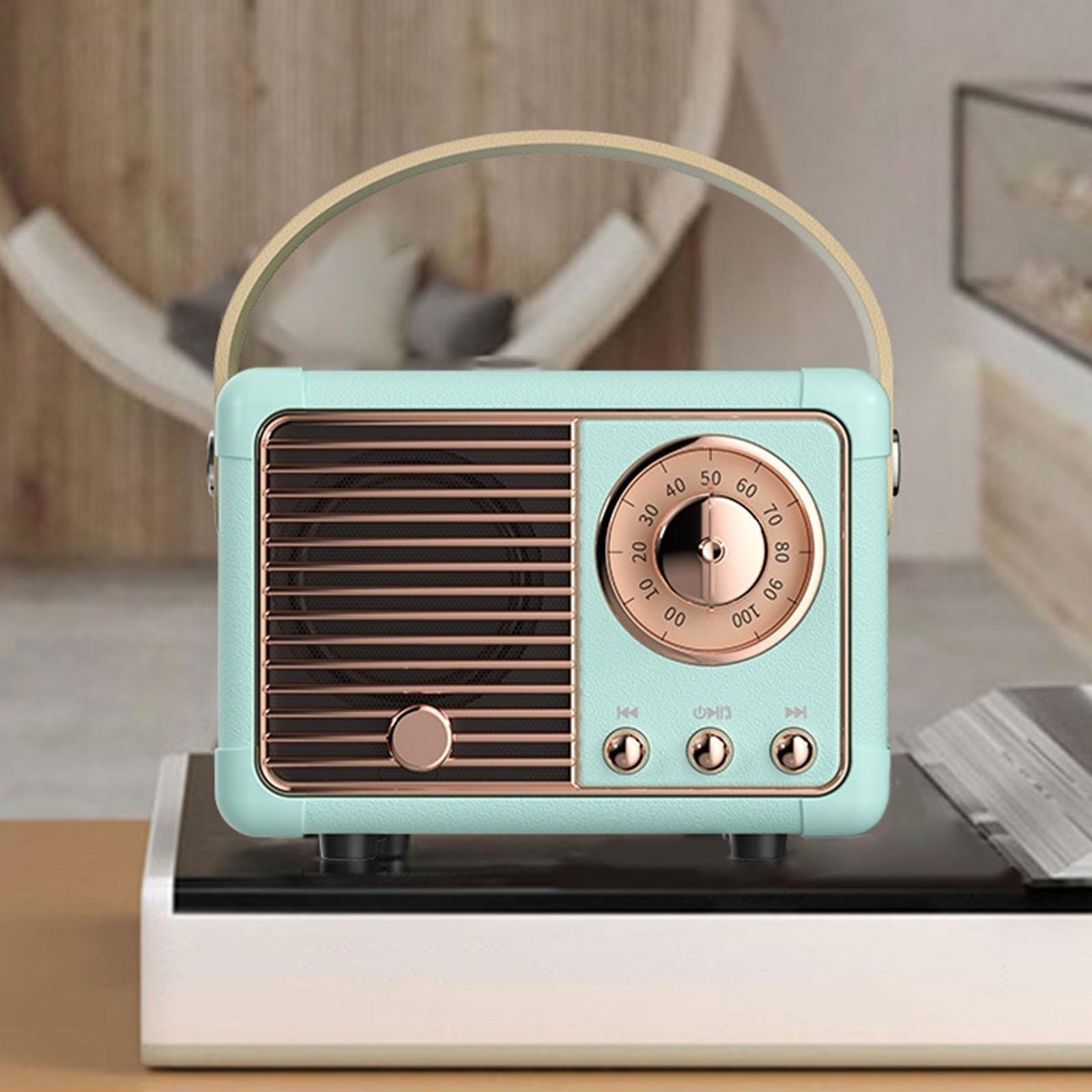 Retro Loa Bluetooth Không Dây Trang Trí Retro Dễ Thương Vintage Bàn Bếp Phòng Ngủ Văn Phòng Đảng Loa Dành Cho Các Thiết Bị Ios Android Color: Pink Woofer Size/Full-Range Size: One Size