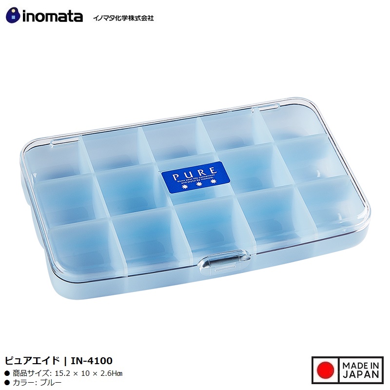 Hộp đựng thuốc chia ngăn Inomata Pure Aid- Hàng nội địa Nhật Bản nhập khẩu chính hãng