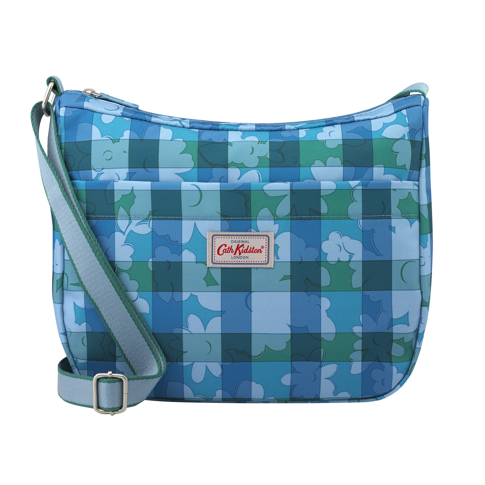 Cath Kidston túi đeo chéo họa tiết Flower Power (Flower Power Gingham Recycled Zip Messenger Bag)