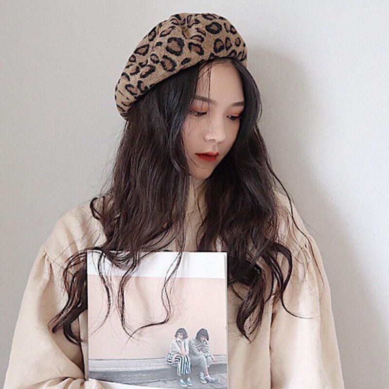 MŨ NỒI BERET NỮ, NÓN NỒI MŨ ULZZANG NÓN BERET DẠ MŨ BERET VIỀN DA CÓ DÂY NỚI CHỈNH