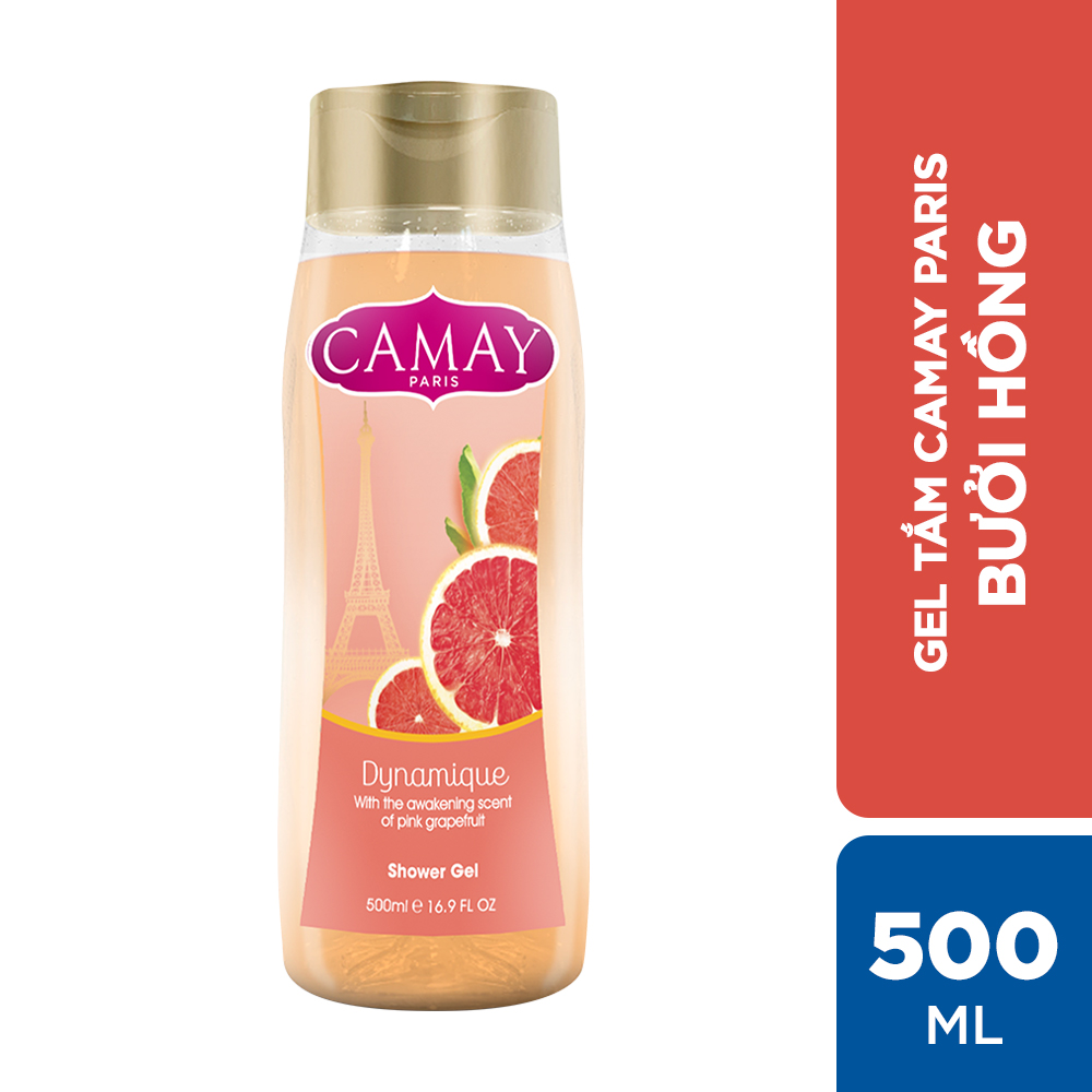 Combo 2 chai Gel tắm hương hoa hồng và bưởi hồng Camay Paris 500ml