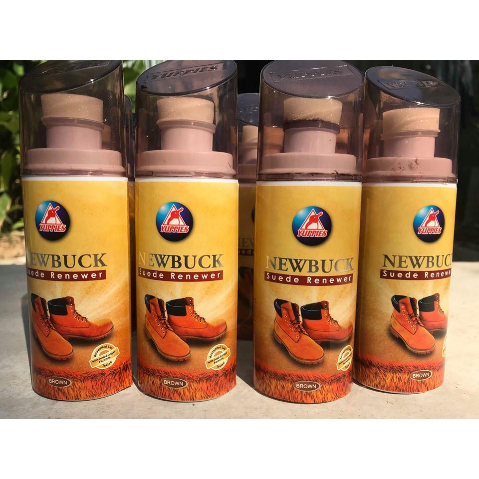 Một chai xi đánh giày da lộn NewBuck 75ml - làm mềm, làm mới da lộn và da buck (màu nâu và đen)