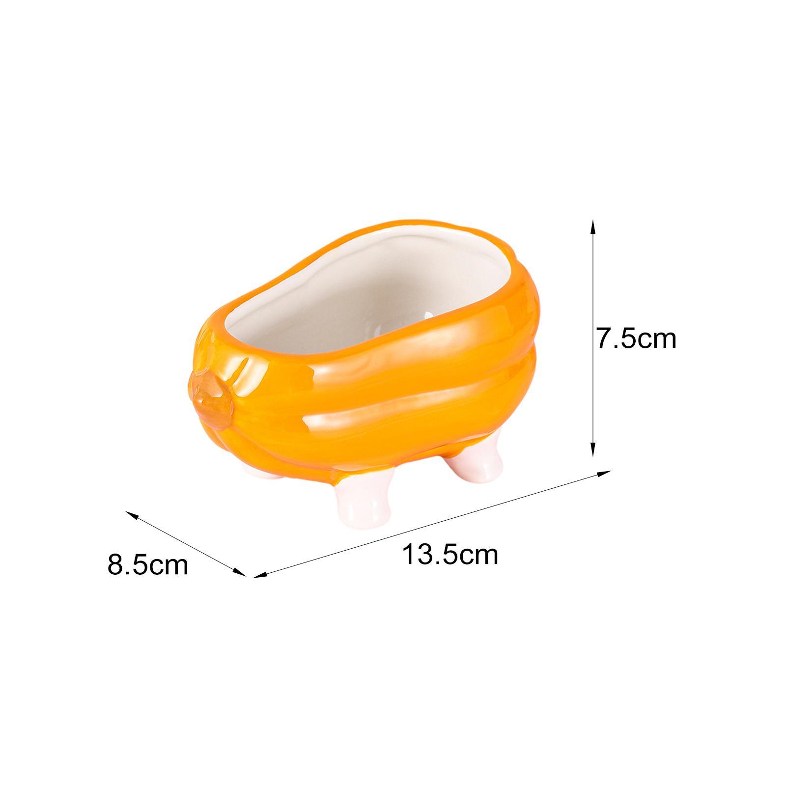 4x Ceramic Hamster Hideout Cute Hamster Ceramic Water Dish for Small Animals