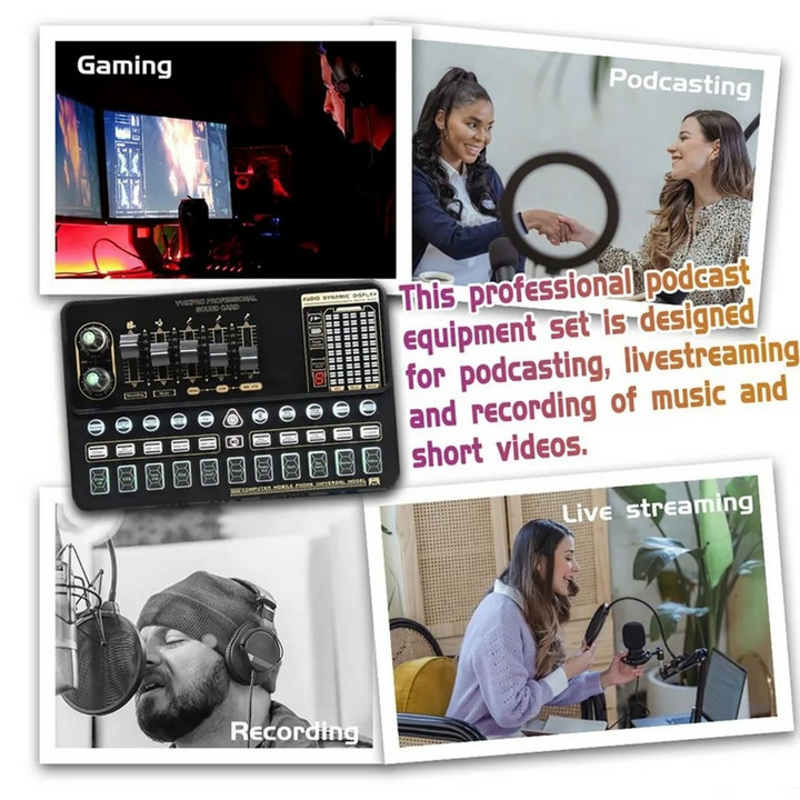 Bộ Phòng Thu LiveStream AUDIO DYNAMIC Soundcard V10XPRO , Mircophone BM800 - Home and Garden