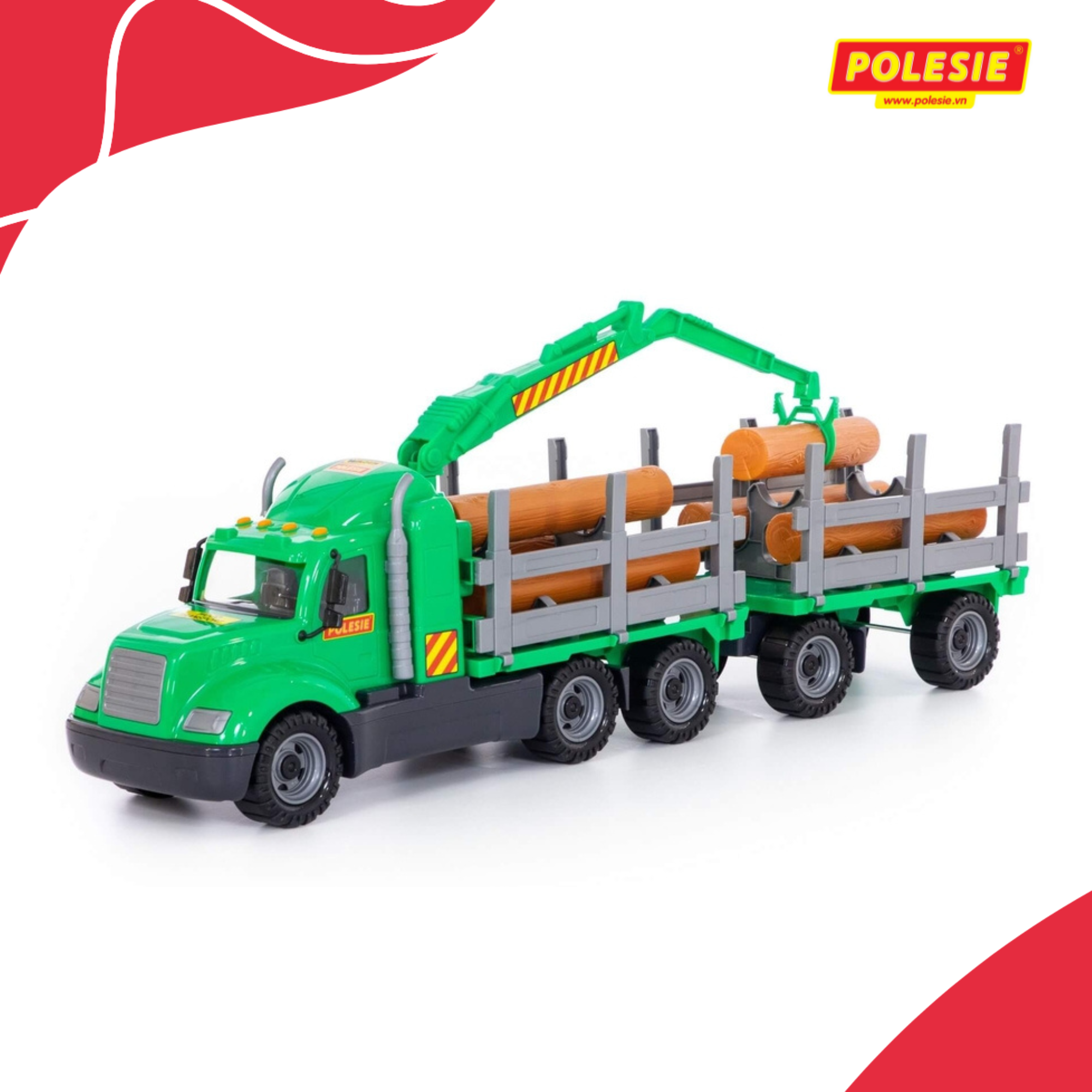 Xe đồ chơi chỡ gỗ lớn Mike – Polesie Toys