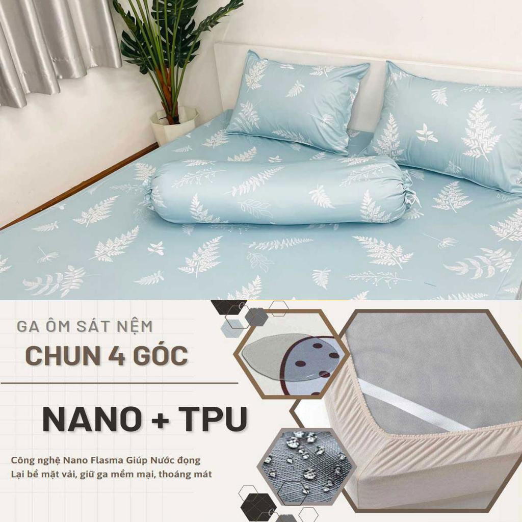 Ga chống thấm Cotton cao cấp lá cây không nóng bí hơi, không sột soạt thoáng mát