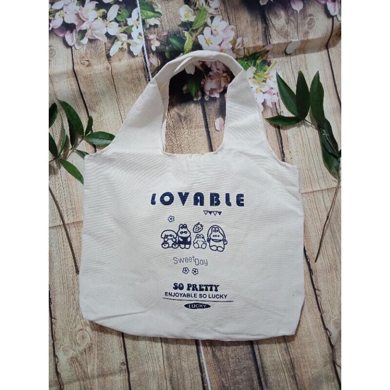Túi tote vải canvas liền thân LOVABLE
