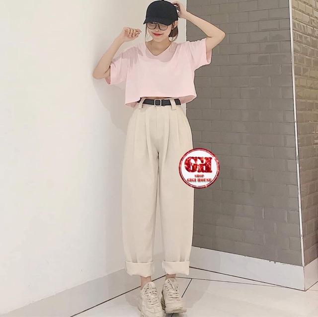 Áo Thun CROPTOP CỔ TIM TRƠN 01 Nữ - ACroptoptraitim