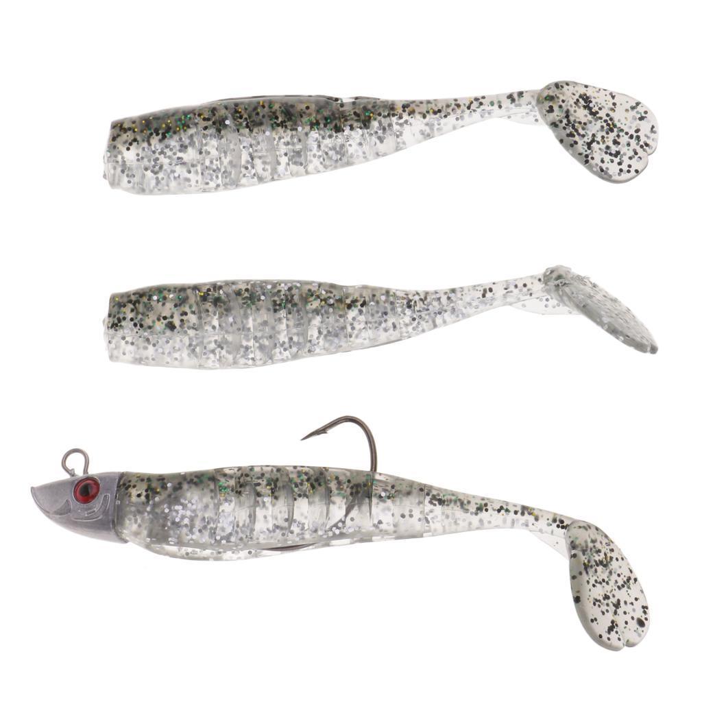 Lead Jig Head Bait Lure Artificial Soft Lure Bait Crankbait with Barbed Hook