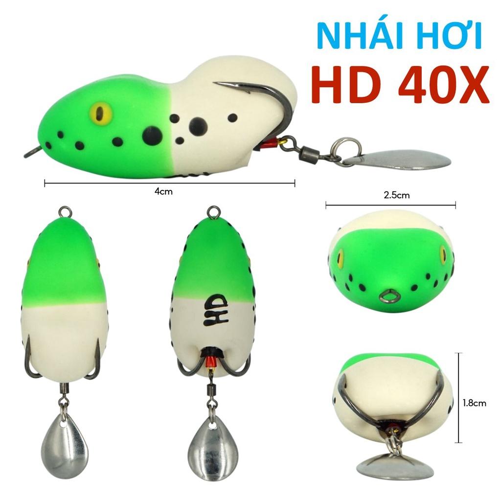 NHÁI HƠI HD40X - MỒI GIẢ THÁI LAN CÂU LURE CÁ LÓC GIÁ RẺ - 4CM/8GR