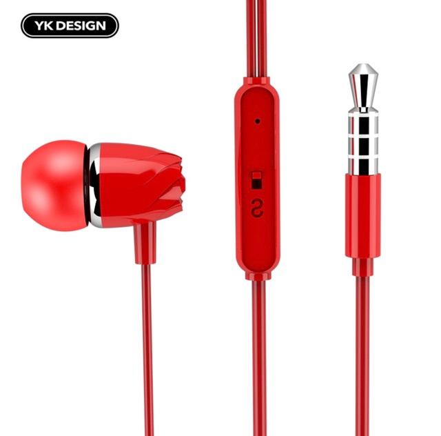 Tai nghe YK - R6. Earphone 120 cm Wired Music Headset.