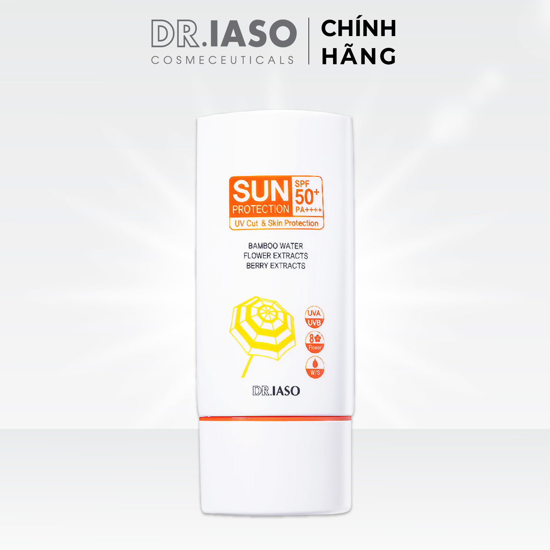 Combo 2 D38 Kem dưỡng da chống nắng Dr IASO Sun Protection Spf50+/Pa++++ 60ml