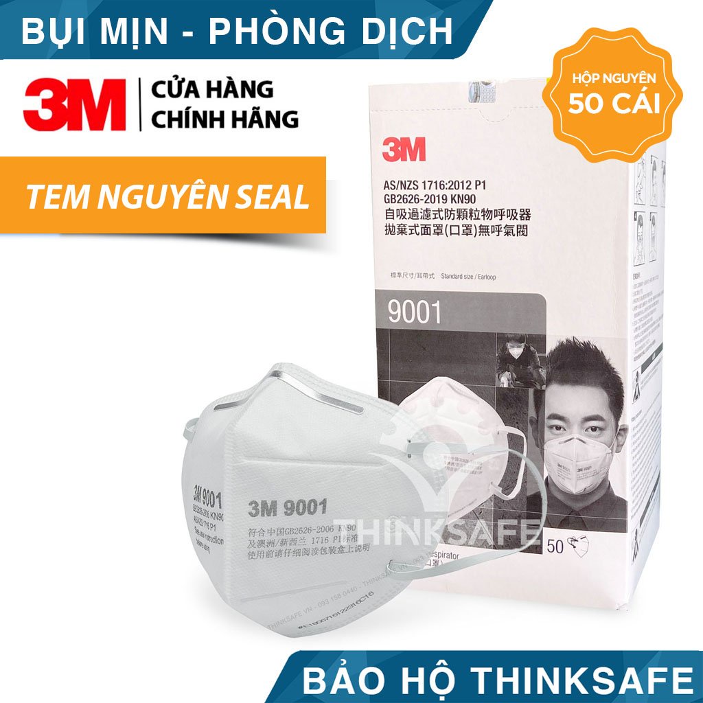 Khẩu trang có van 3M Thinksafe, vải kháng khuẩn, chống bụi mịn, phòng dịch, đẹp, chính hãng 3M - 9001V -3M 9002 -3M 9001