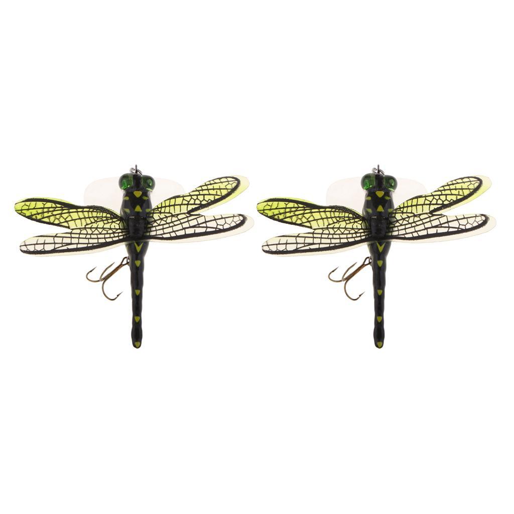 2 Popper Re stic Fishing Bait Dragonfly Floating Fly Fishing