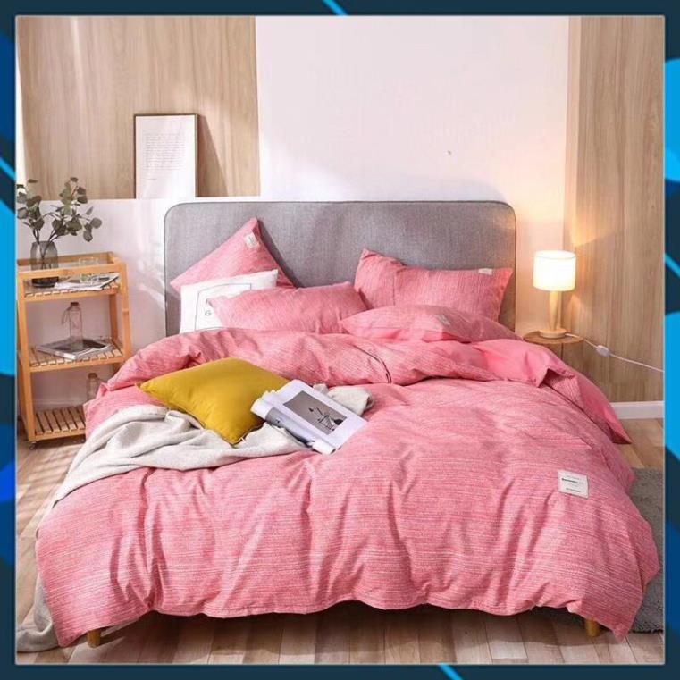 Bộ chăn ga cotton Tici Xước bedding chăn ga Hàn Quốc đủ màu đủ size miễn phí bo chun