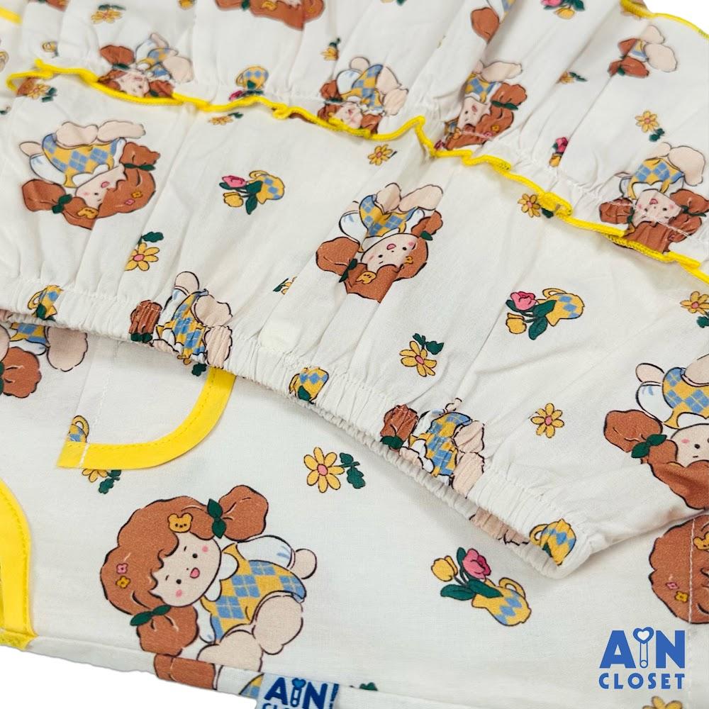 Bộ quần áo Ngắn bé gái họa tiết Cô Bé Tóc Xù cotton - AICDBG5799NN - AIN Closet