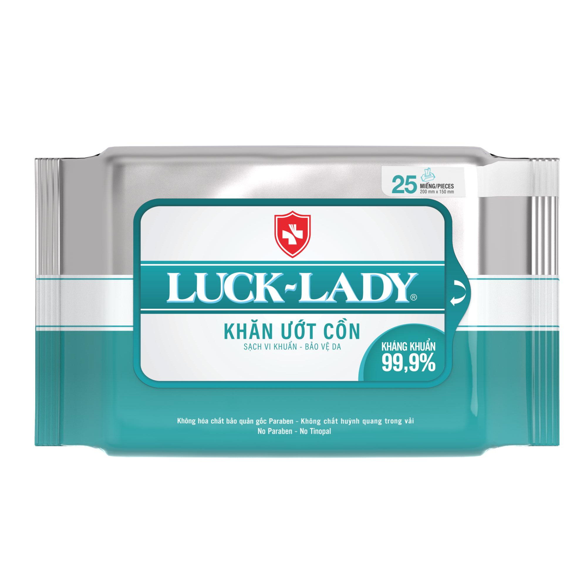 khăn ướt cồn luck lady 25 tờ