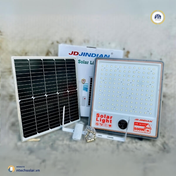 Đèn cảm biến chuyển động năng lượng mặt trời 500w Jindian JD-N500