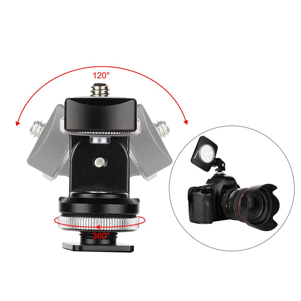 Bộ điều hợp góc chụp có thể điều chỉnh với giá treo vít 1/4 inch cho video bằng hợp kim nhôm