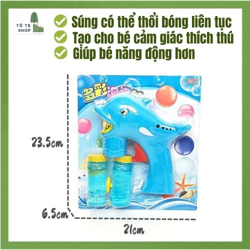 Đồ chơi thổi bong bóng xà phòng hình con cá cho bé, chạy bằng pin hàng loại 1 cực tốt