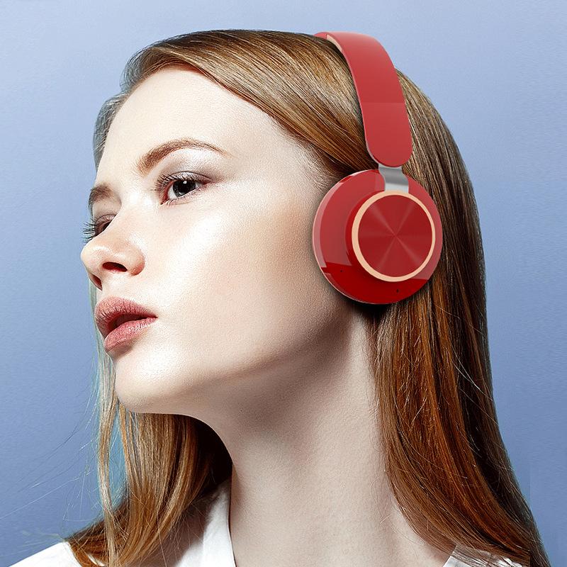 Giá thấp nhất mới gắn trên đầu Tai nghe Bluetooth thể thao không dây loa siêu trầm âm thanh nổi thẻ cắm điện thoại di động tai nghe máy tính