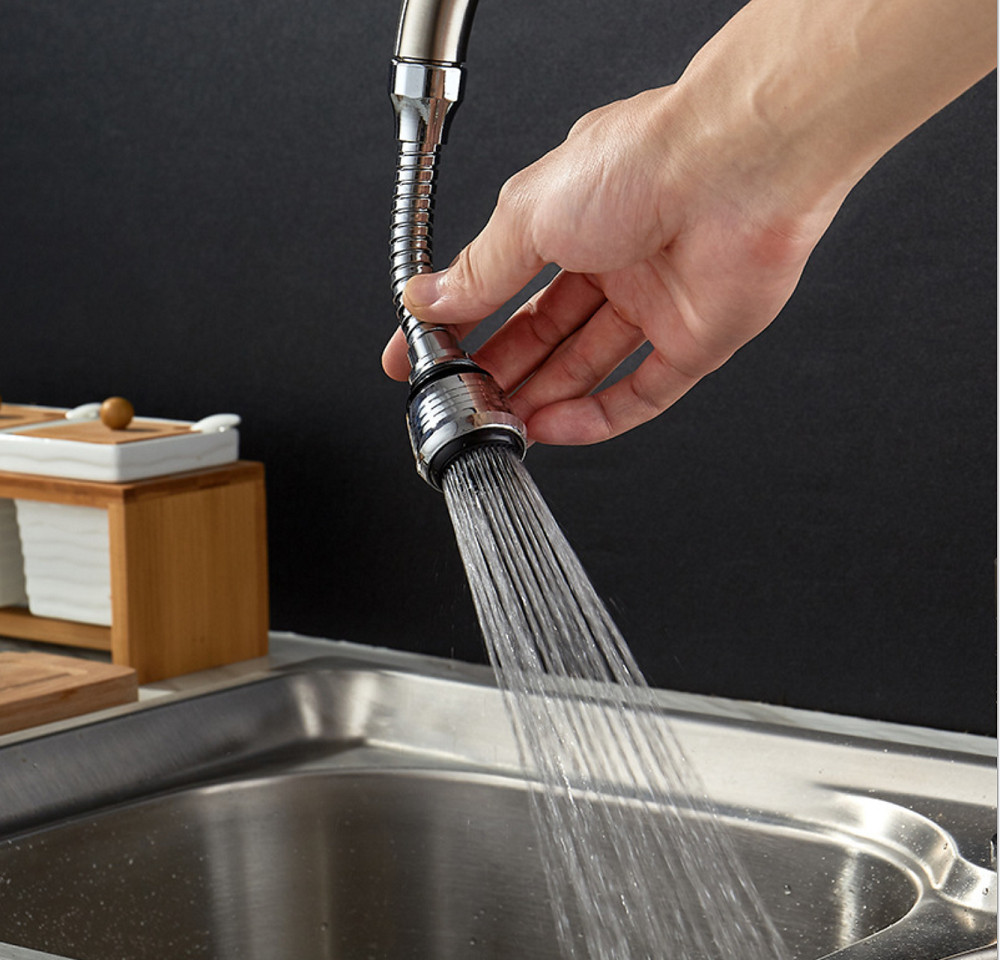 Vòi nước inox xoay 360 siêu tiện dụng nối dài