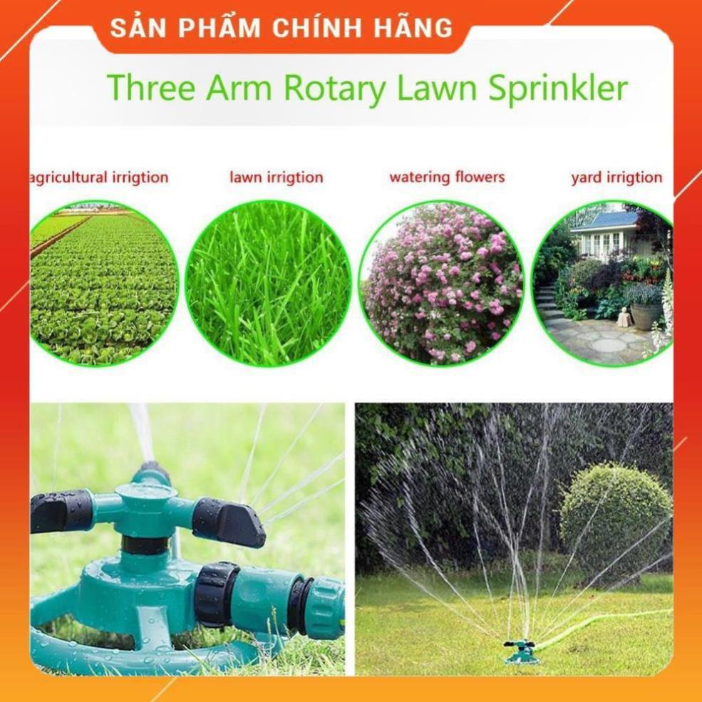 Vòi phun nước tưới cây 3 đầu xoay 360 độ 206799