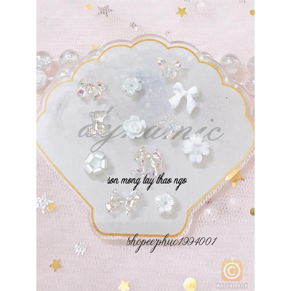 Sét 10 phụ kiện trang trí móng tay siêu cute