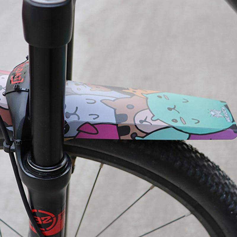 Mountain Bike Mudguard Carbon Fiber Pattern Color DH Downhill Mountain Bike Saddle Mud Removal Tile Bicycle Fender Parts