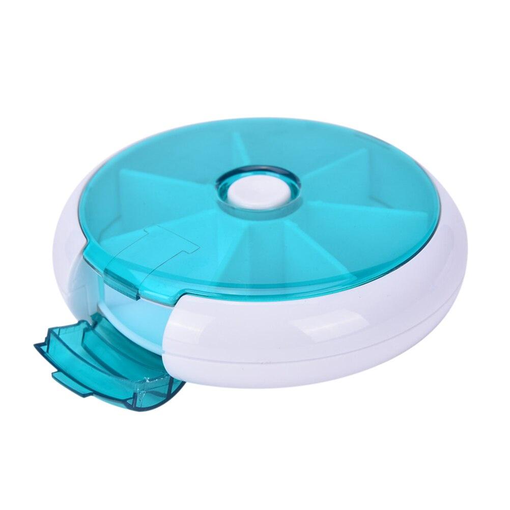 7 Day Pill Box Weekly Rotating Travel Pill Case Splitter Pill Organizer Portable Medicine Box Pill Container Health Care Tools