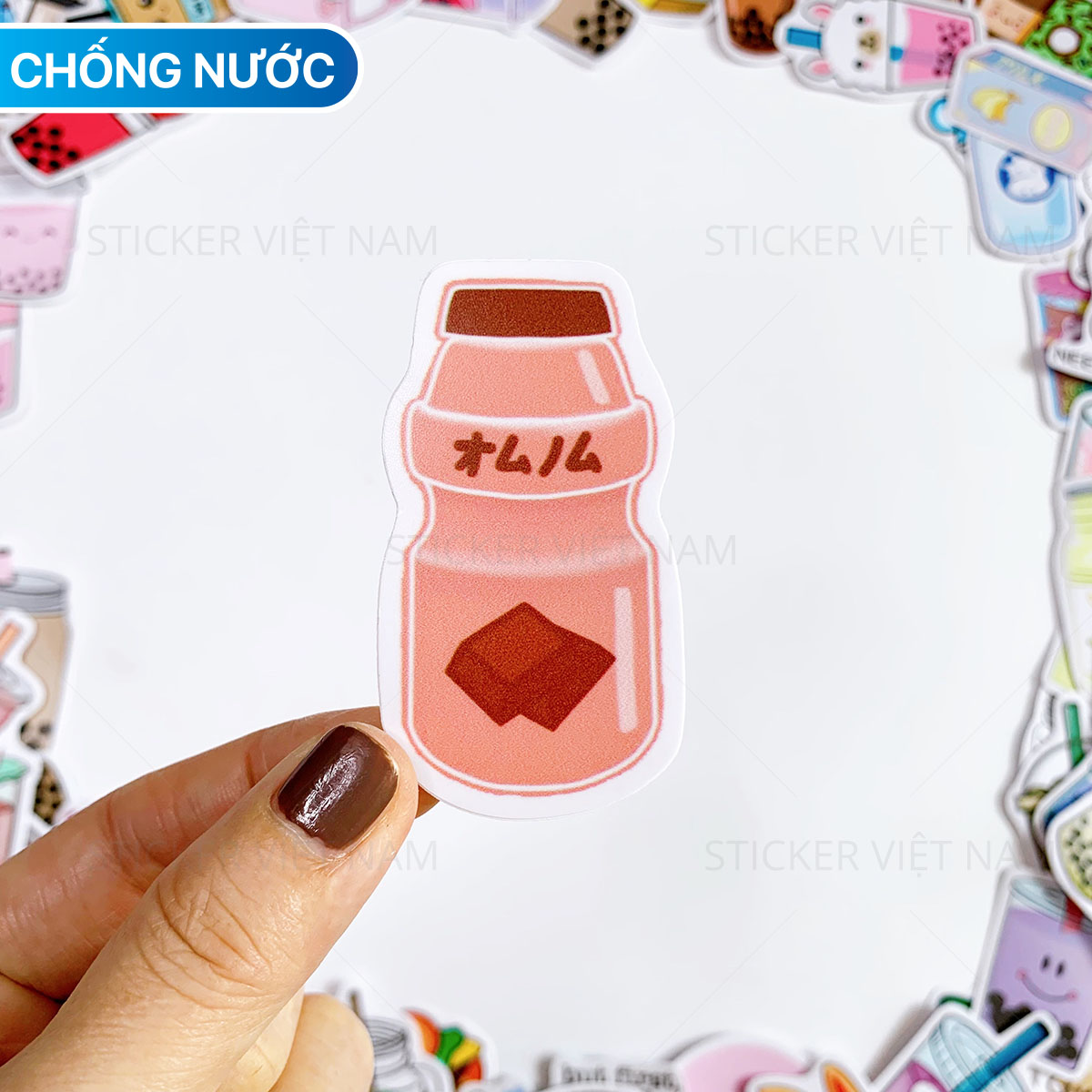 Sticker Cute Drinks Trà Sữa Dễ Thương Ngẫu Nhiên Chất Lượng Cao Chống Nước