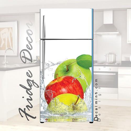Decal 3D dán Cửa Tủ Lạnh chống thấm cao cấp mẫu trái cây