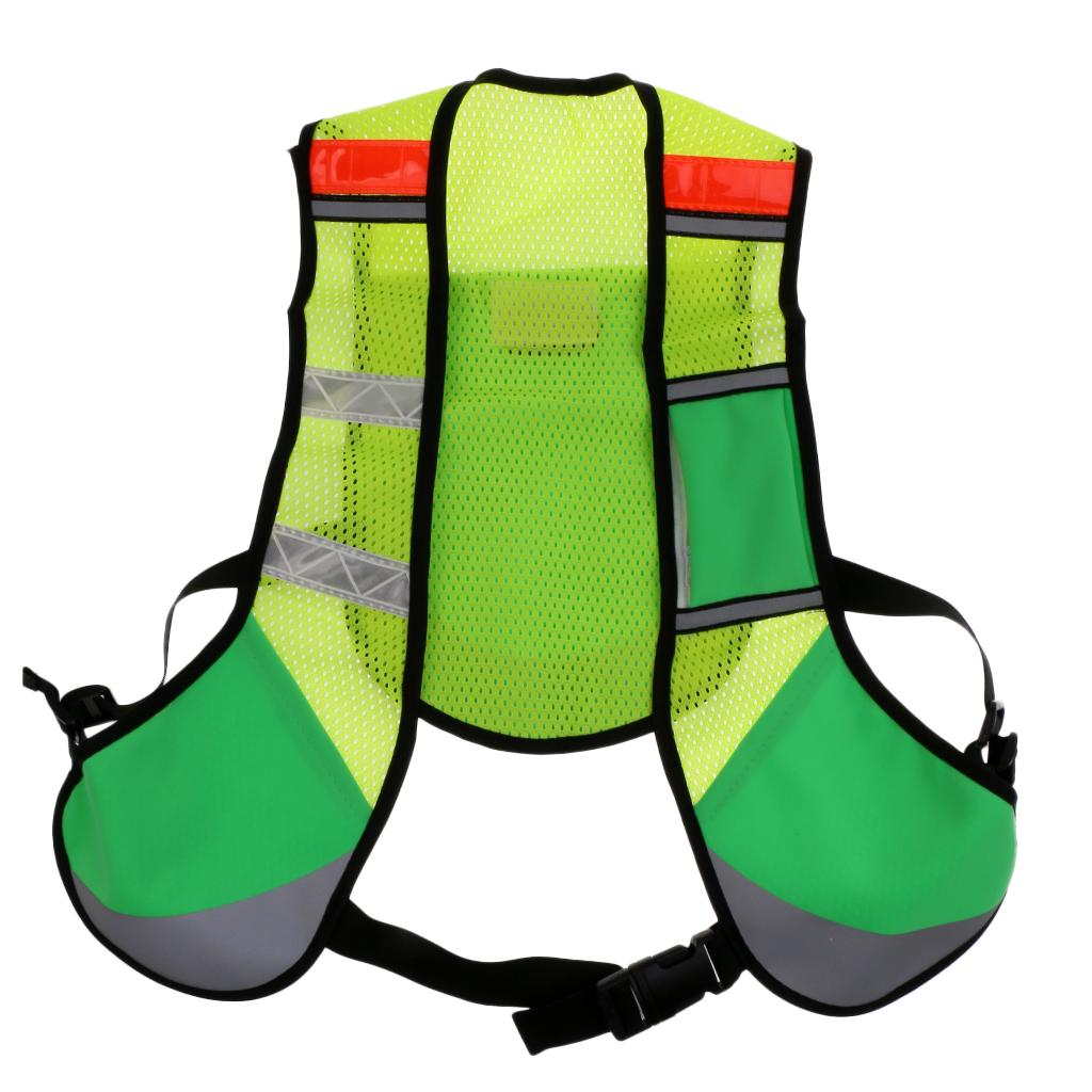Safety Reflective Strip Running Cycling Water Hydration Backpack Vest