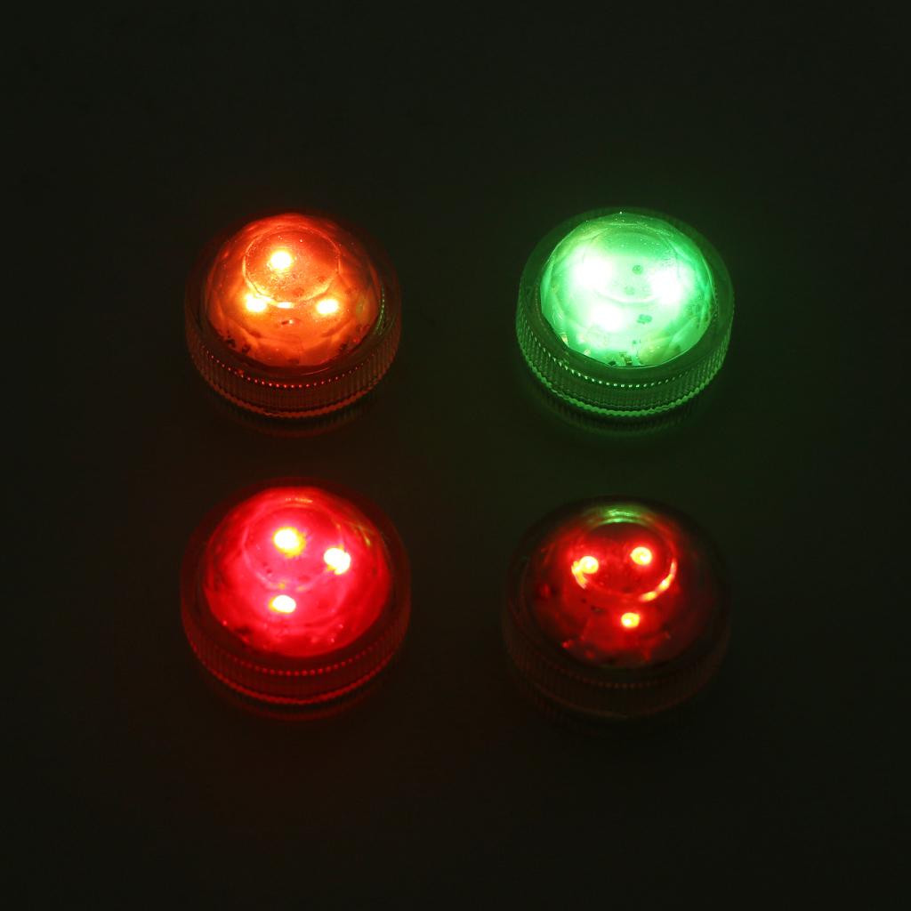 10 Pieces Waterproof Submersible LED Tea Lights Underwater Light Warm White