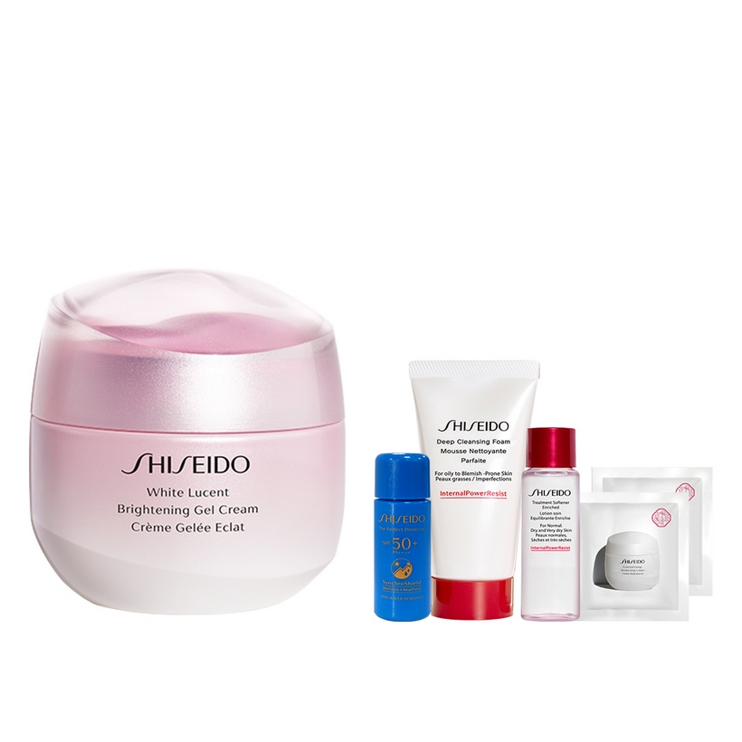 Bộ sản phẩm Gel dưỡng trắng da Shiseido White Lucent Brightening Gel Cream 50ml